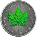 Canada SUMMER - FOUR SEASONS Canadian Maple Leaf $5 Silver Coin 2020 Antique finish 1 oz